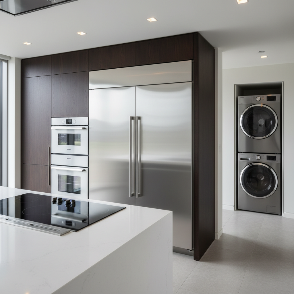 Premium household appliances in a luxury home