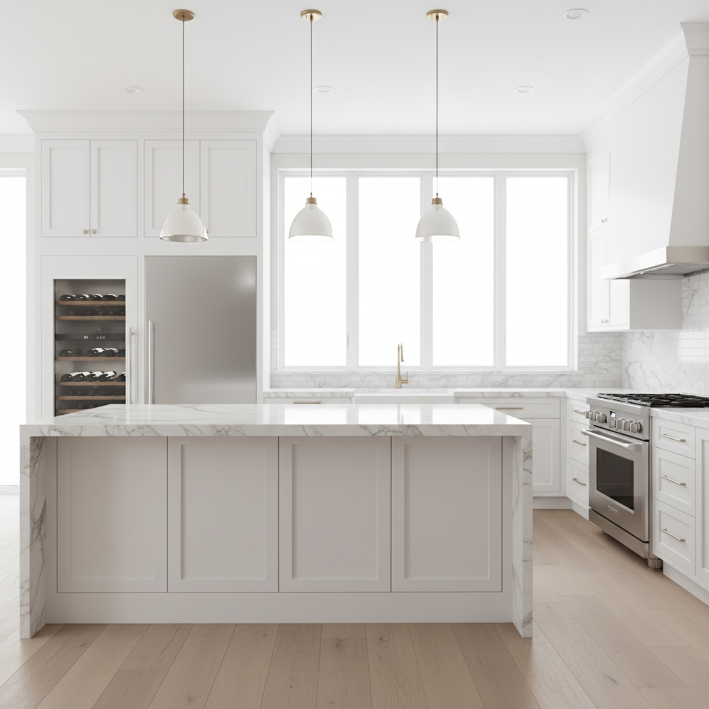 Luxury kitchen with premium built-in appliances